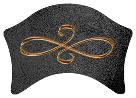 DABAN-601-CP-SH-BK Copper Scroll Shimmer Black